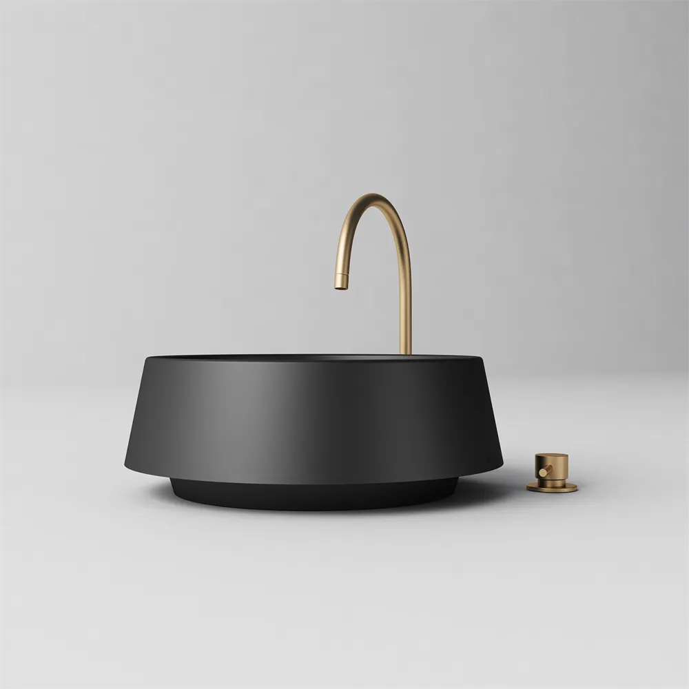 Round angled benchtop basin - STB80-2 - Various colours