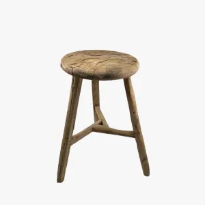 Round Elm Stool
