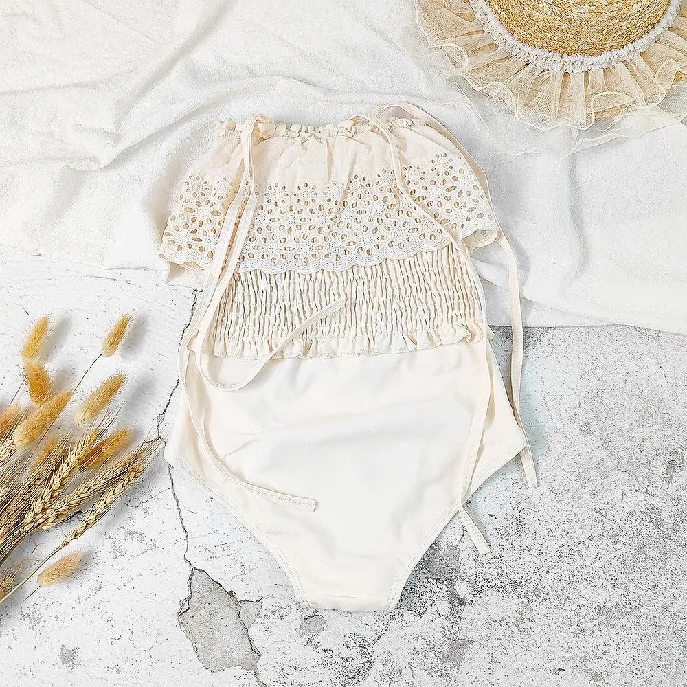 Ruffle Floral Swimsuit