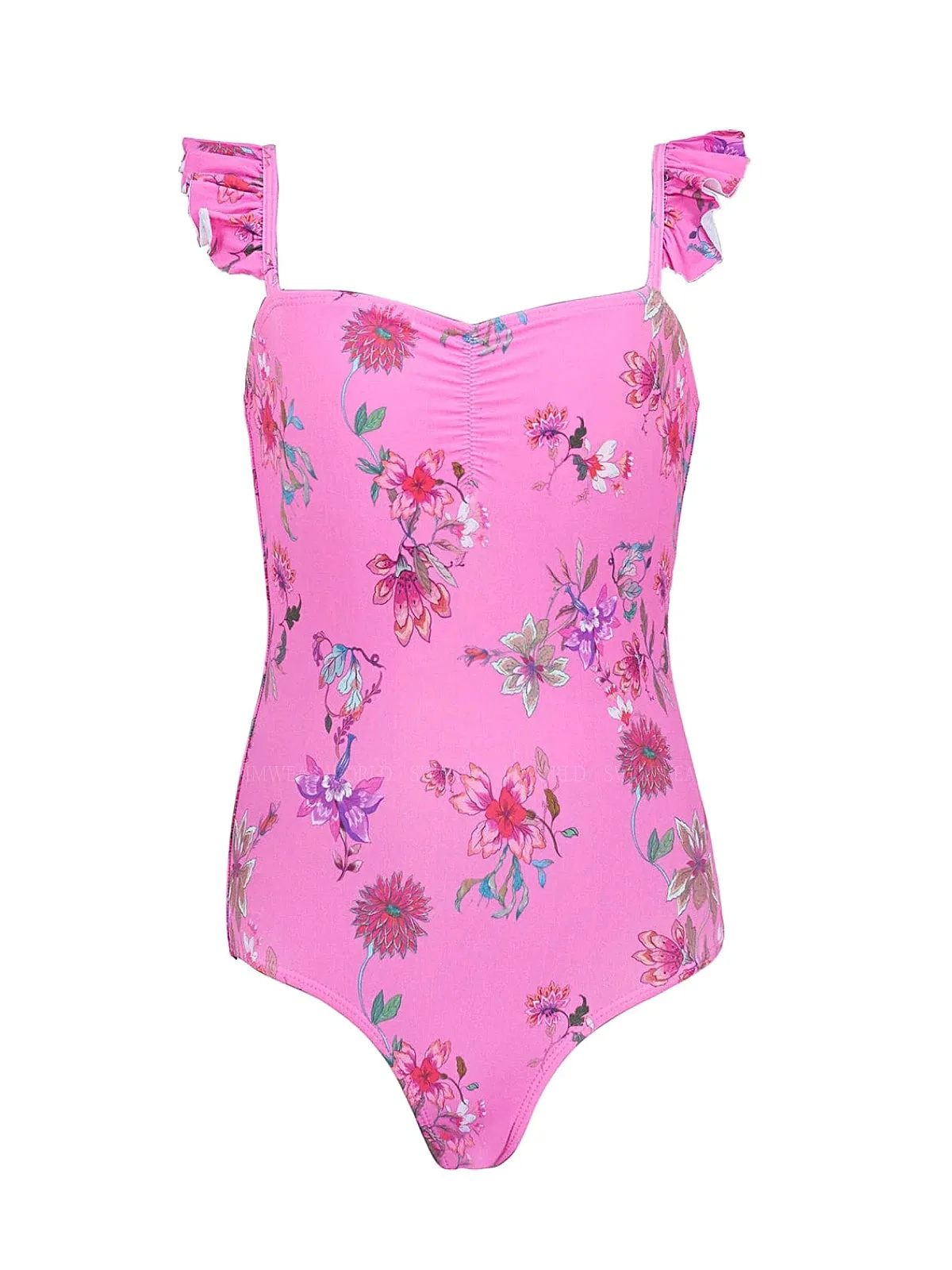 Ruffle Shoulder One Piece
