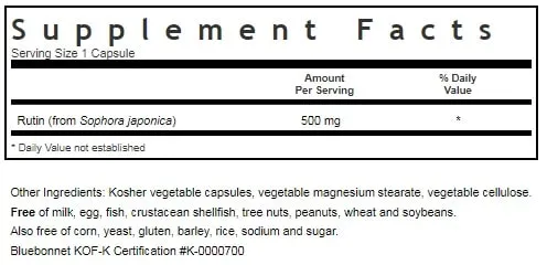 RUTIN 500 MG, 50 VCAP