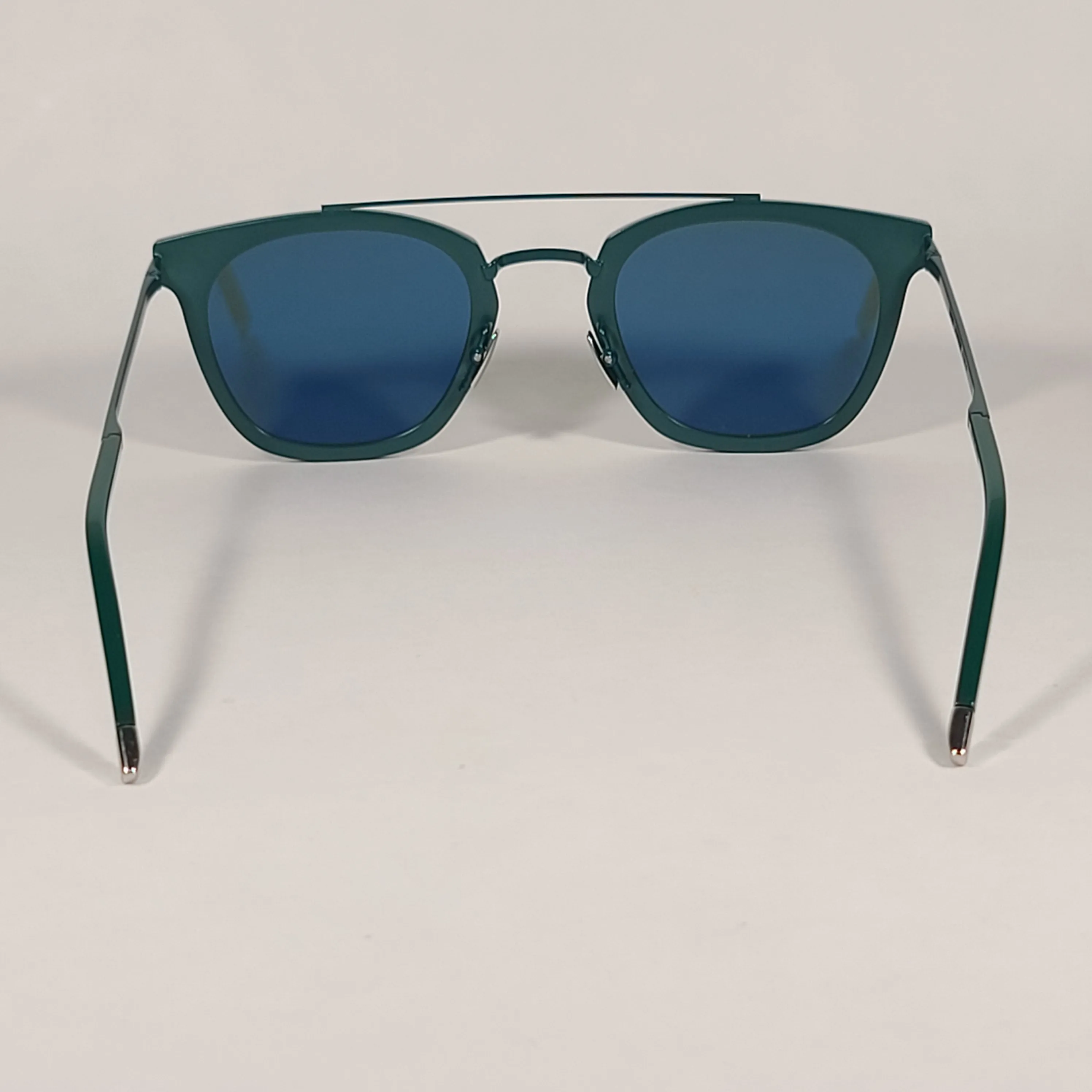 Saint Laurent Round Club Sunglasses Green Metal Frame Green Lens SL28 METAL 004