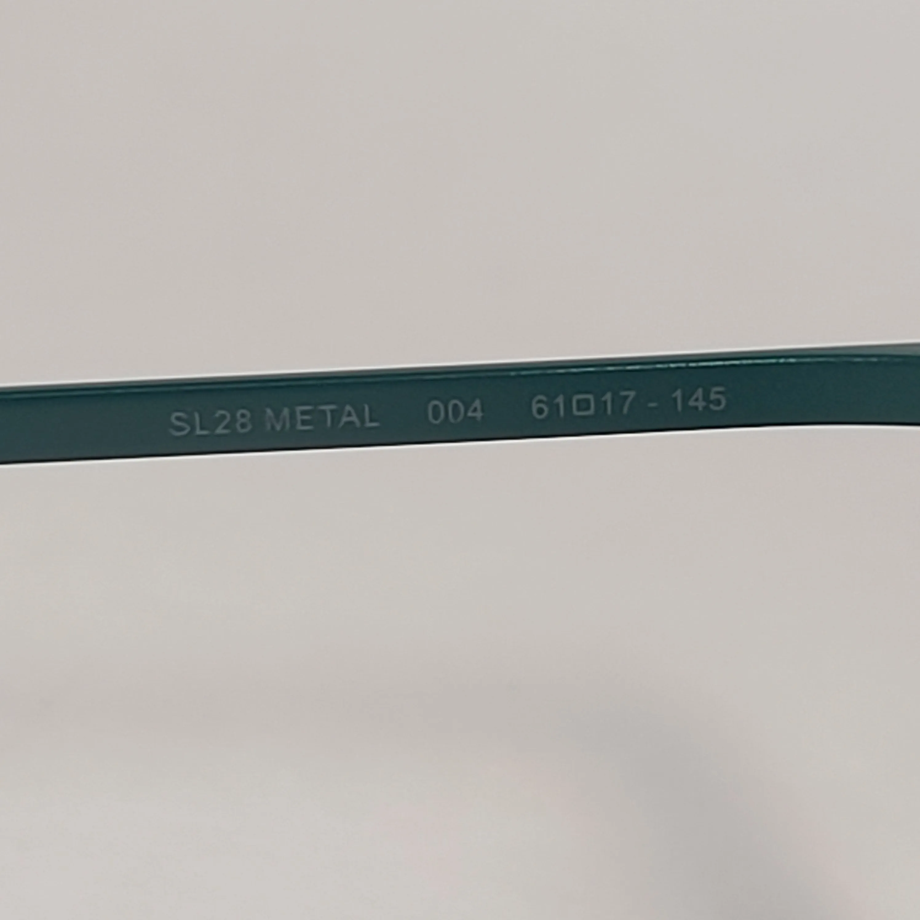 Saint Laurent Round Club Sunglasses Green Metal Frame Green Lens SL28 METAL 004