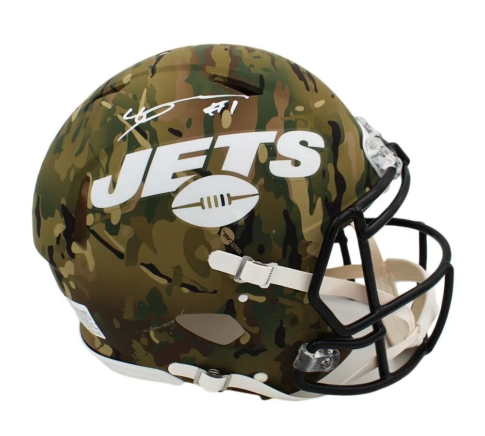 Sauce Gardner Signed New York Jets Speed Authentic Camo NFL Hemet