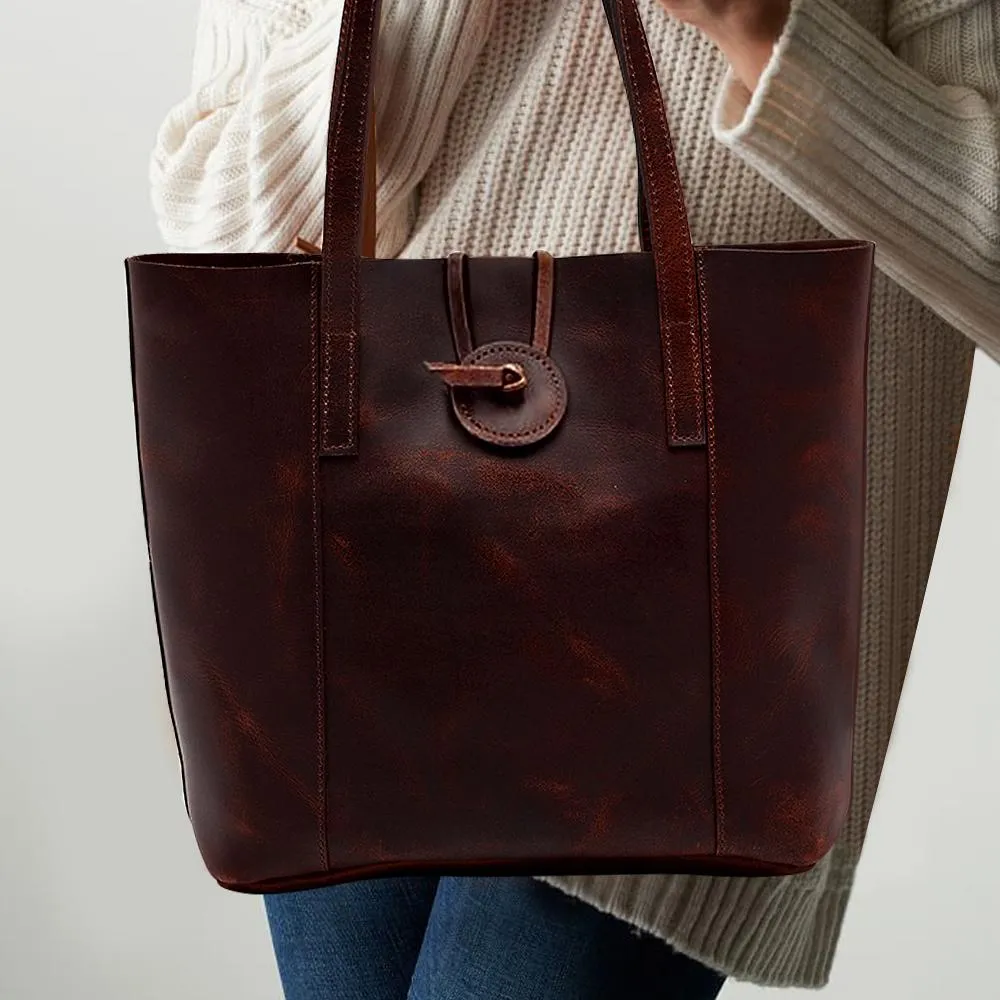 Savannah Leather Tote   FREE Matching Vanity Bag   3 FREE Wallets