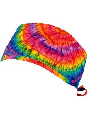 Scrub Cap Medical Surgeon Head Cover Surgical Hat Nurse Nursing Operating Room, Rainbow Tye Die