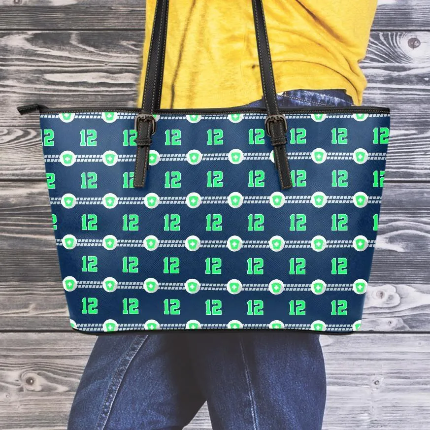 Seattle Nurse Small Leather Tote Bag
