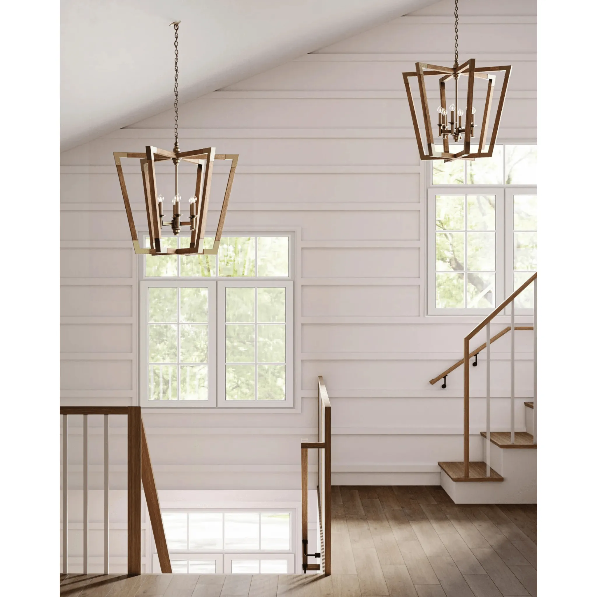 Sebastian Chestnut Lantern Chandelier - Two Sizes