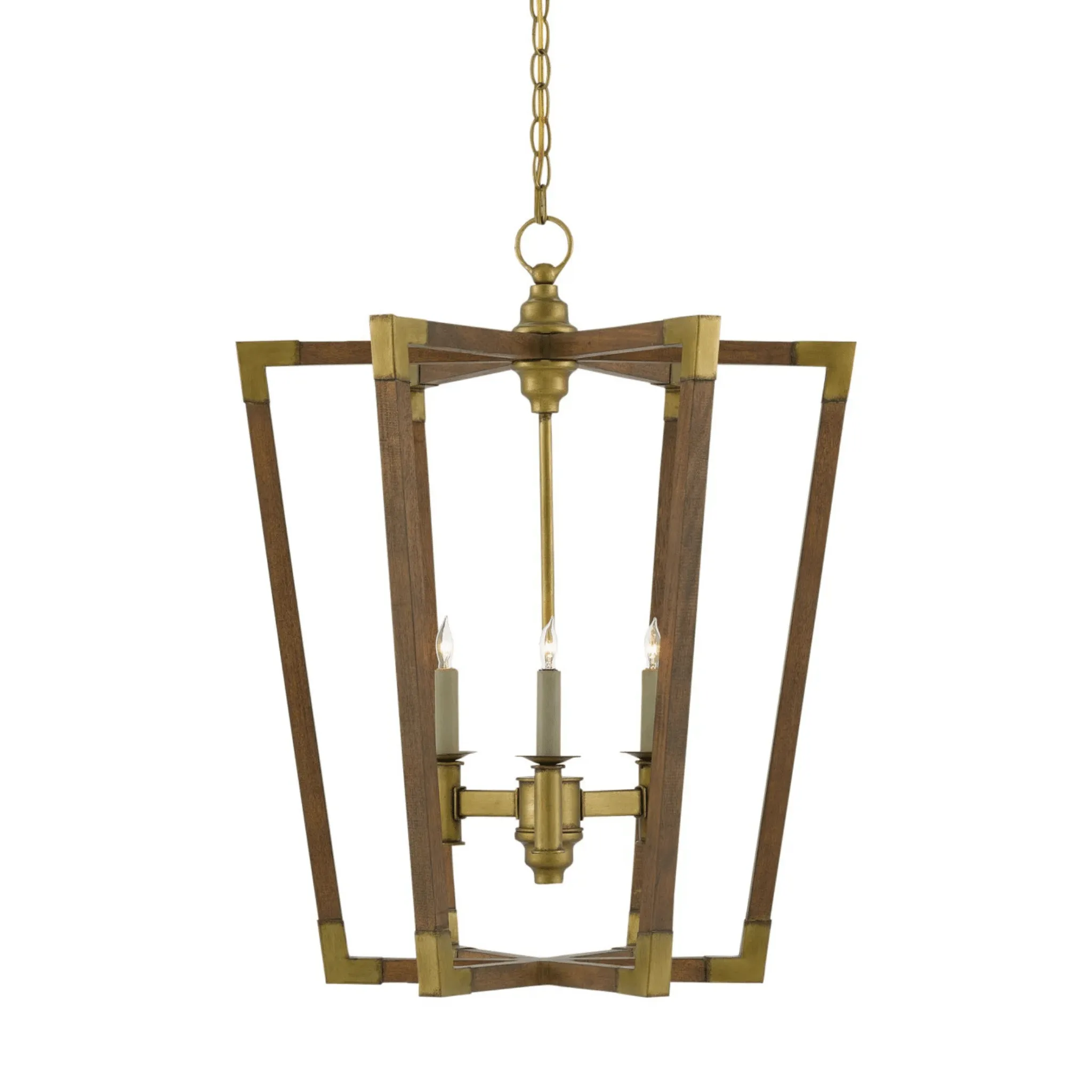 Sebastian Chestnut Lantern Chandelier - Two Sizes