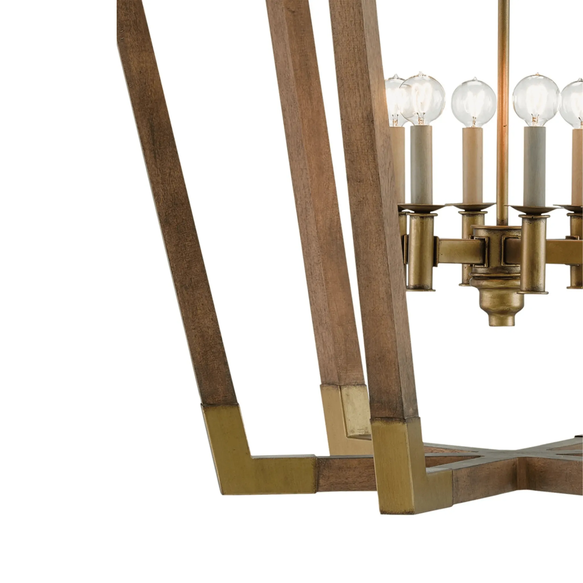 Sebastian Chestnut Lantern Chandelier - Two Sizes