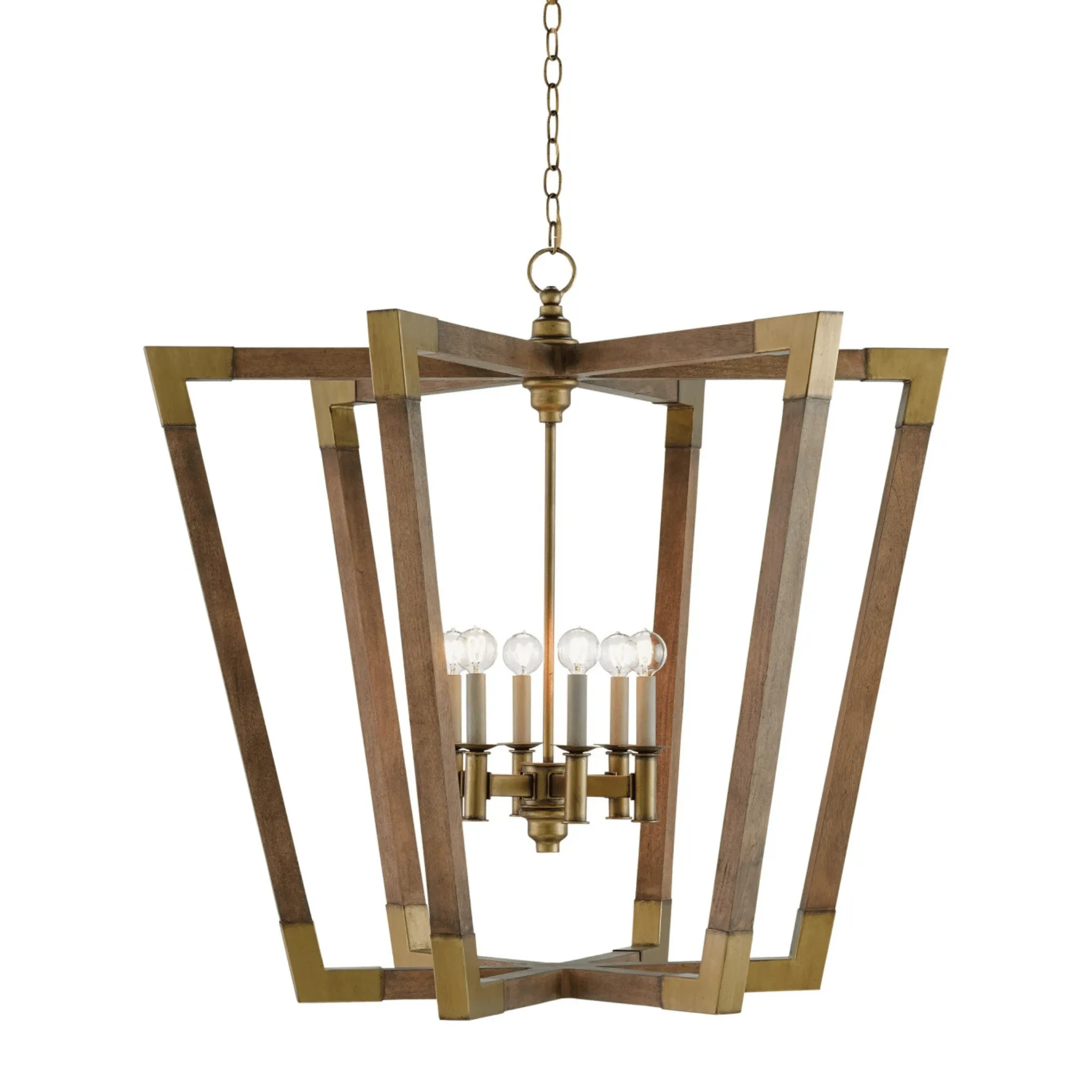 Sebastian Chestnut Lantern Chandelier - Two Sizes