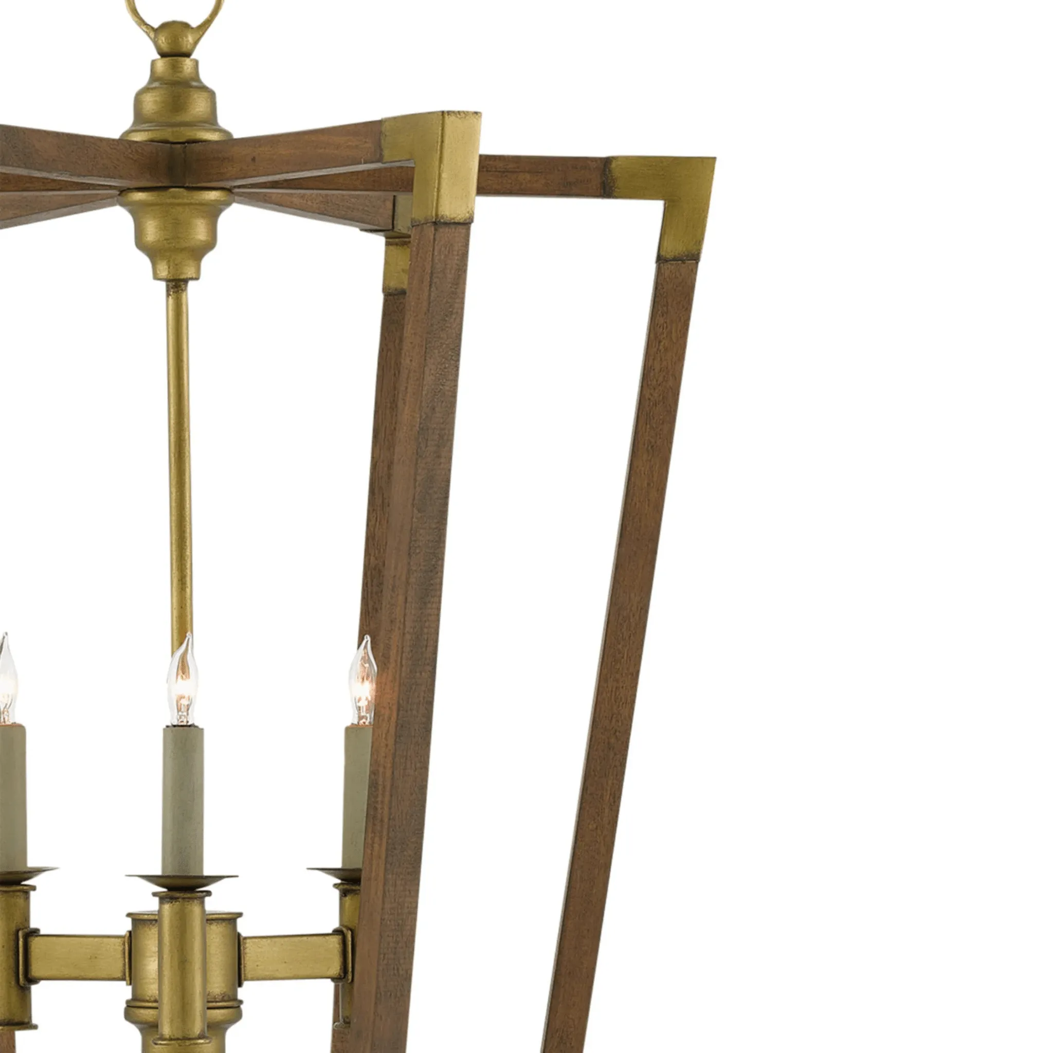Sebastian Chestnut Lantern Chandelier - Two Sizes
