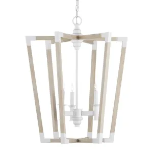 Sebastian Sandstone Lantern Chandelier - Two Sizes