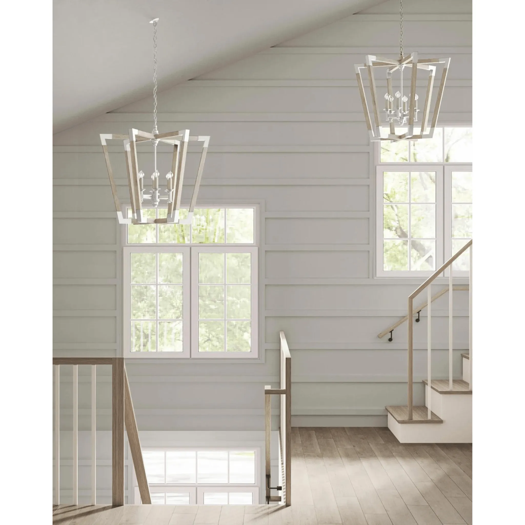 Sebastian Sandstone Lantern Chandelier - Two Sizes