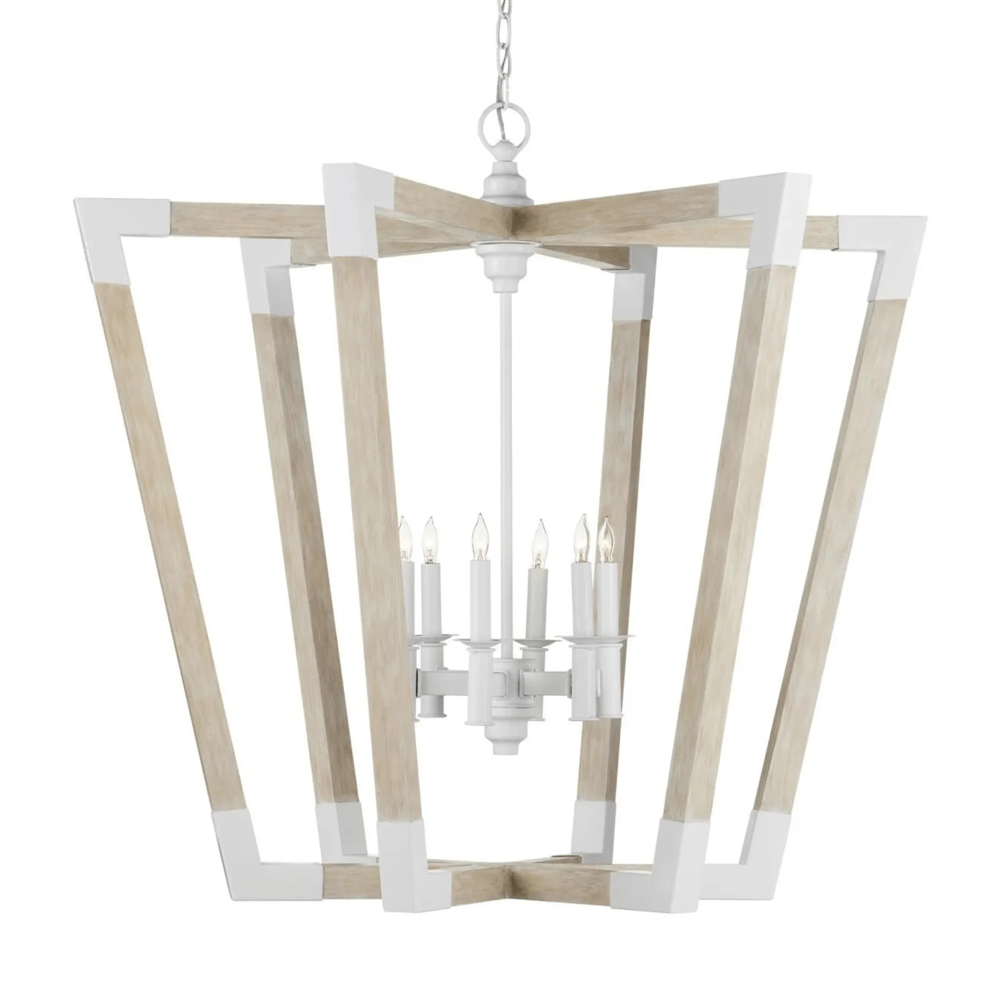 Sebastian Sandstone Lantern Chandelier - Two Sizes