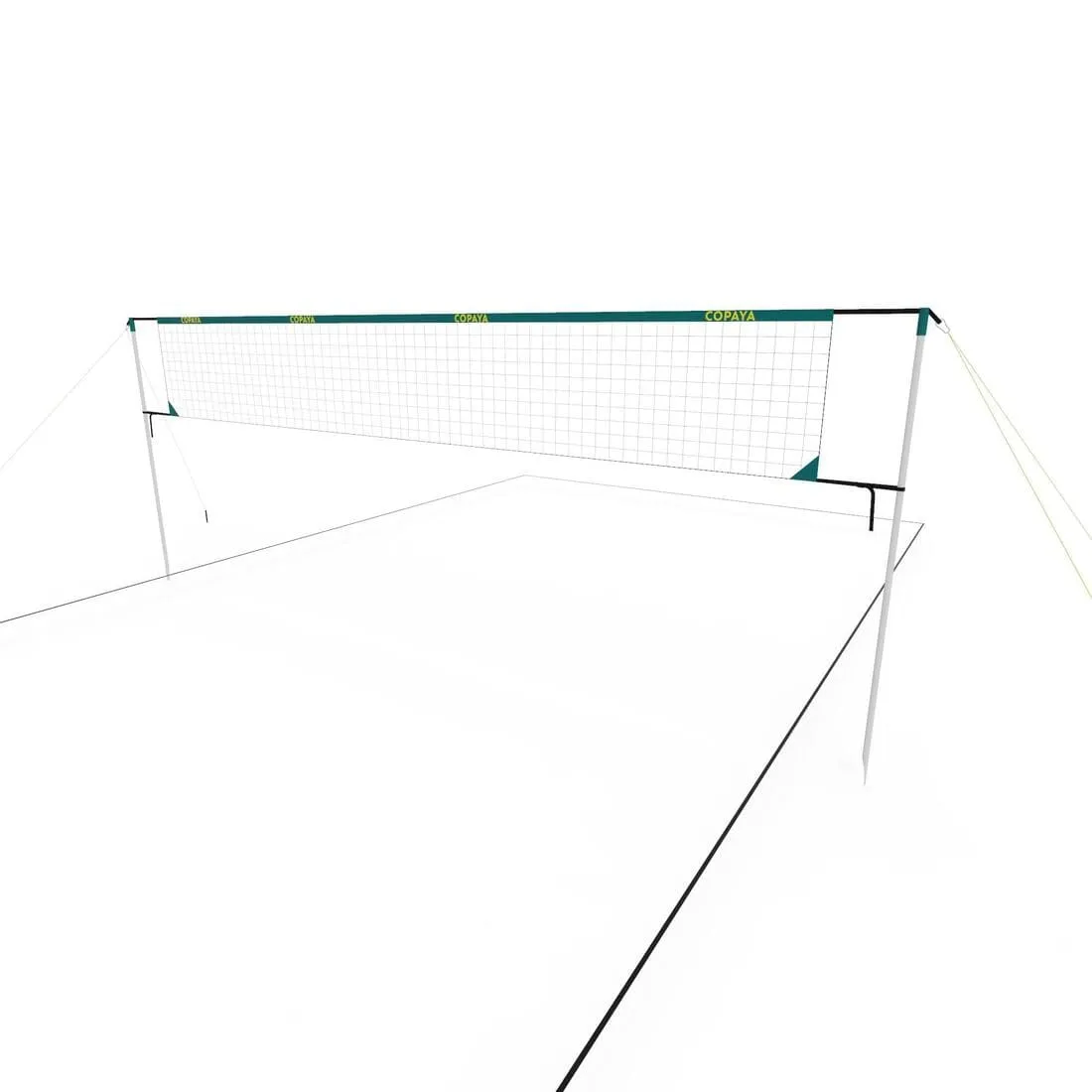 Set (Filet et poteaux) de beach volley loisir BV 500 (6m) bleu