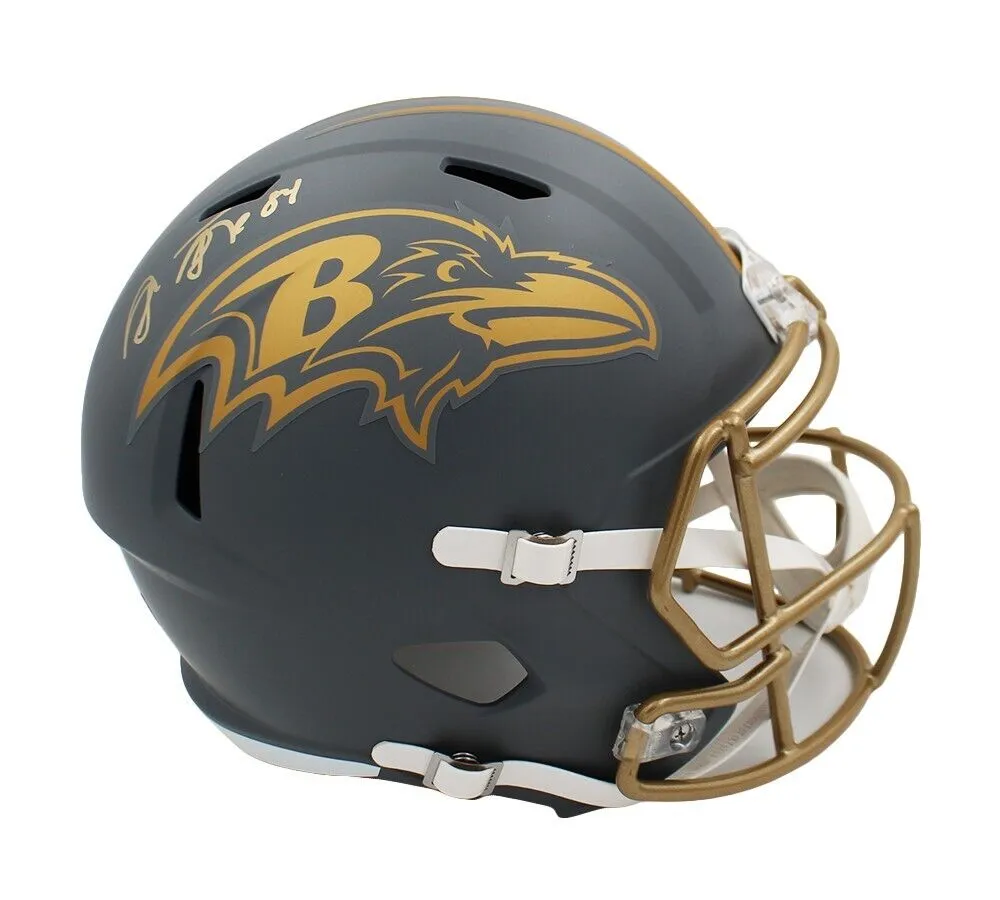 Shannon Sharpe Signed Baltimore Ravens Speed Full Size Slate NFL Helmet