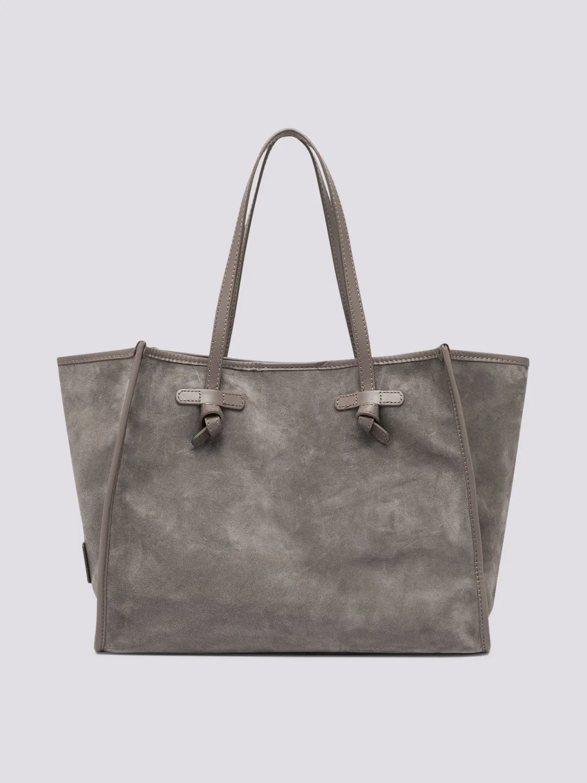 Shopping Marcella in camoscio grigio chiaro