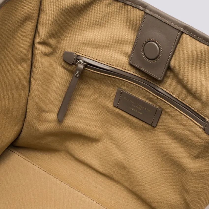 Shopping Marcella in camoscio grigio chiaro