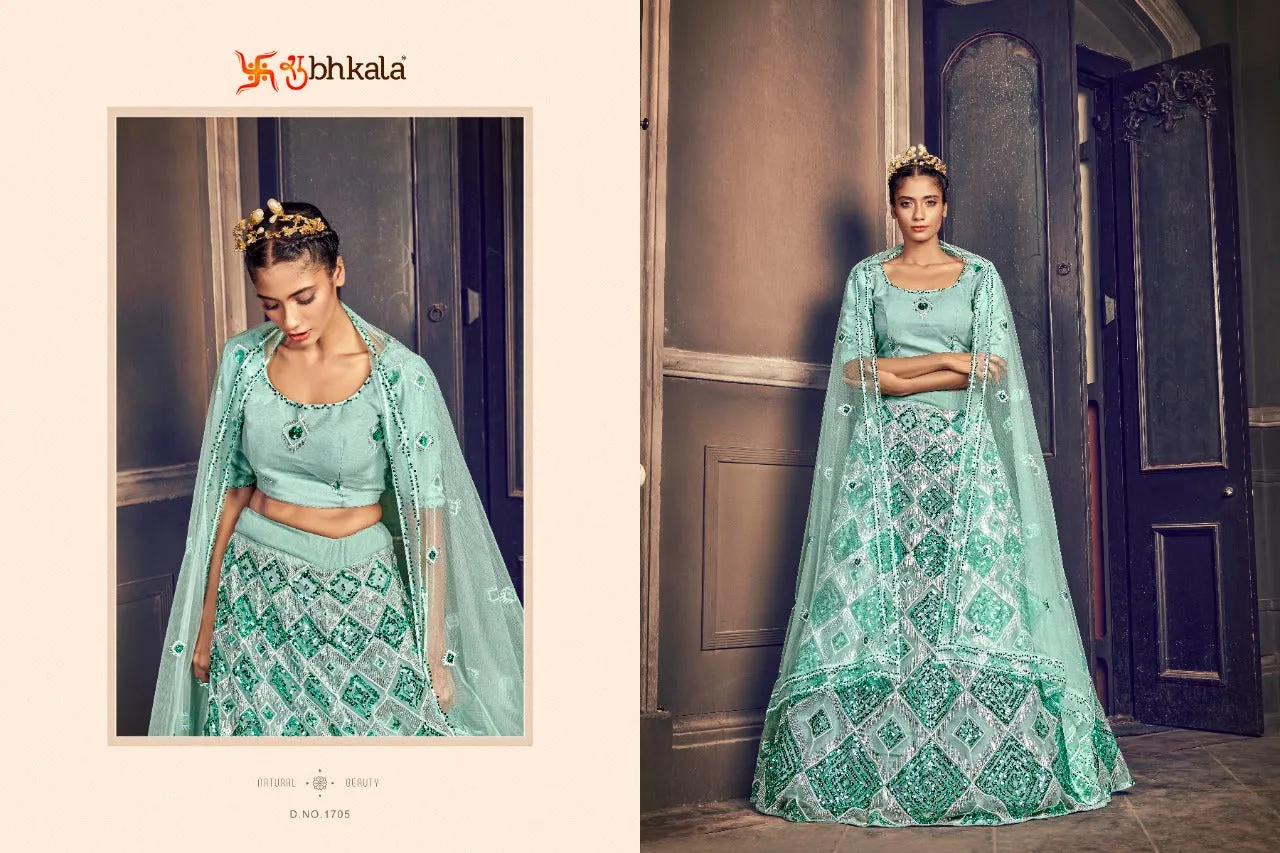 Shubhkala Designer Bridal Net Lehenga Choli | 1705