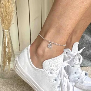 Silver Palm Tree Anklet