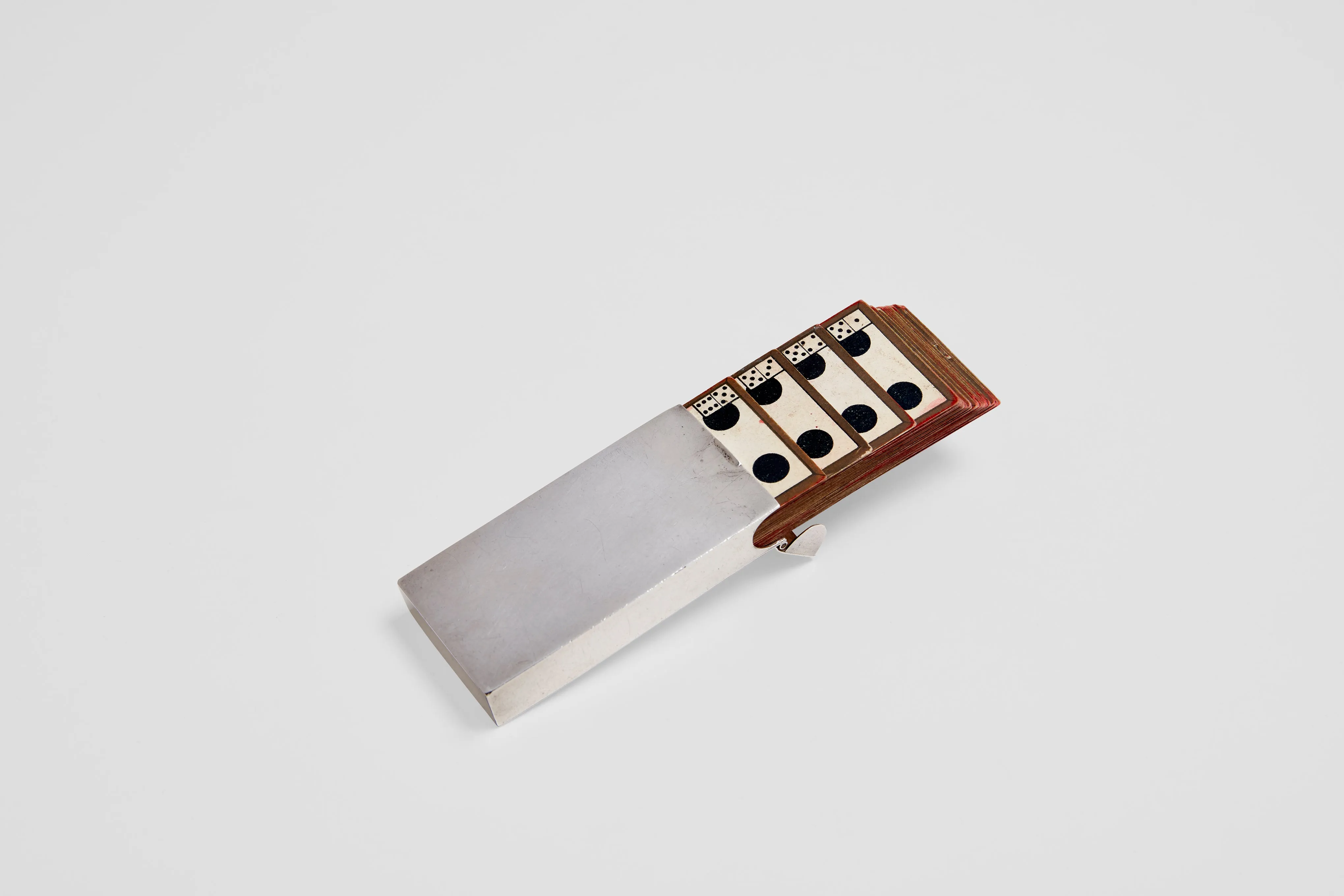 Silver Travel Domino Deck