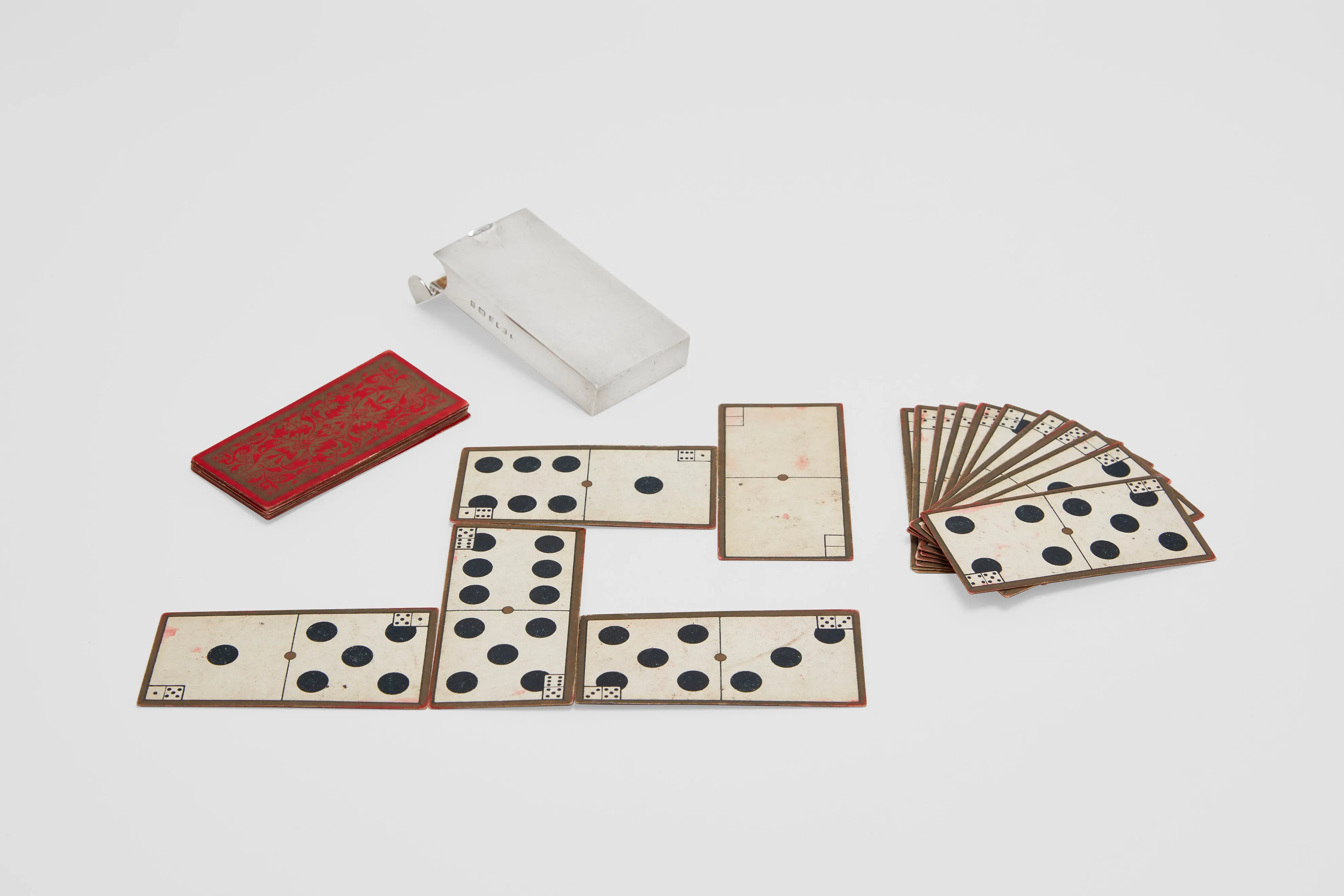 Silver Travel Domino Deck