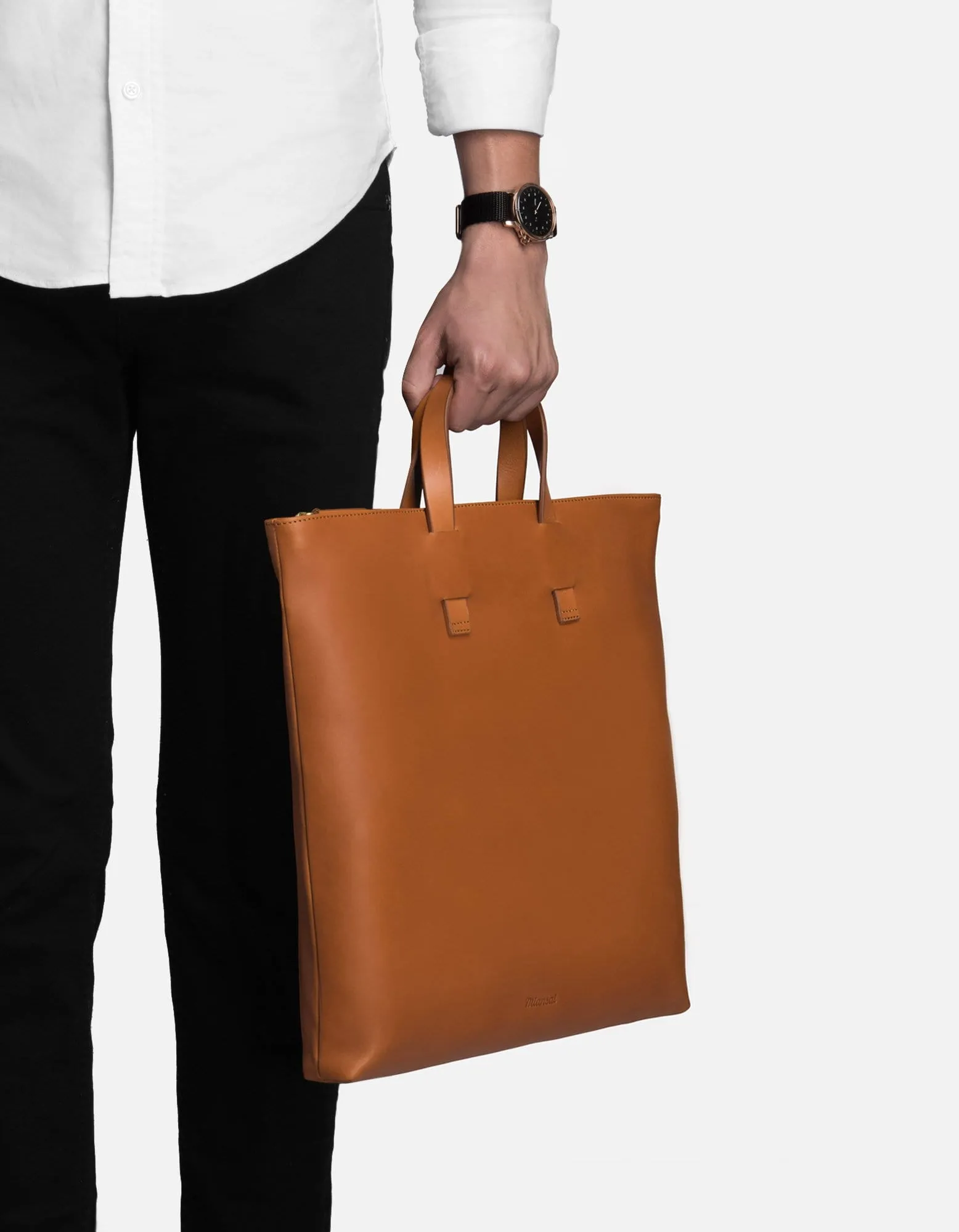 Slim Tote, Vintage Cognac
