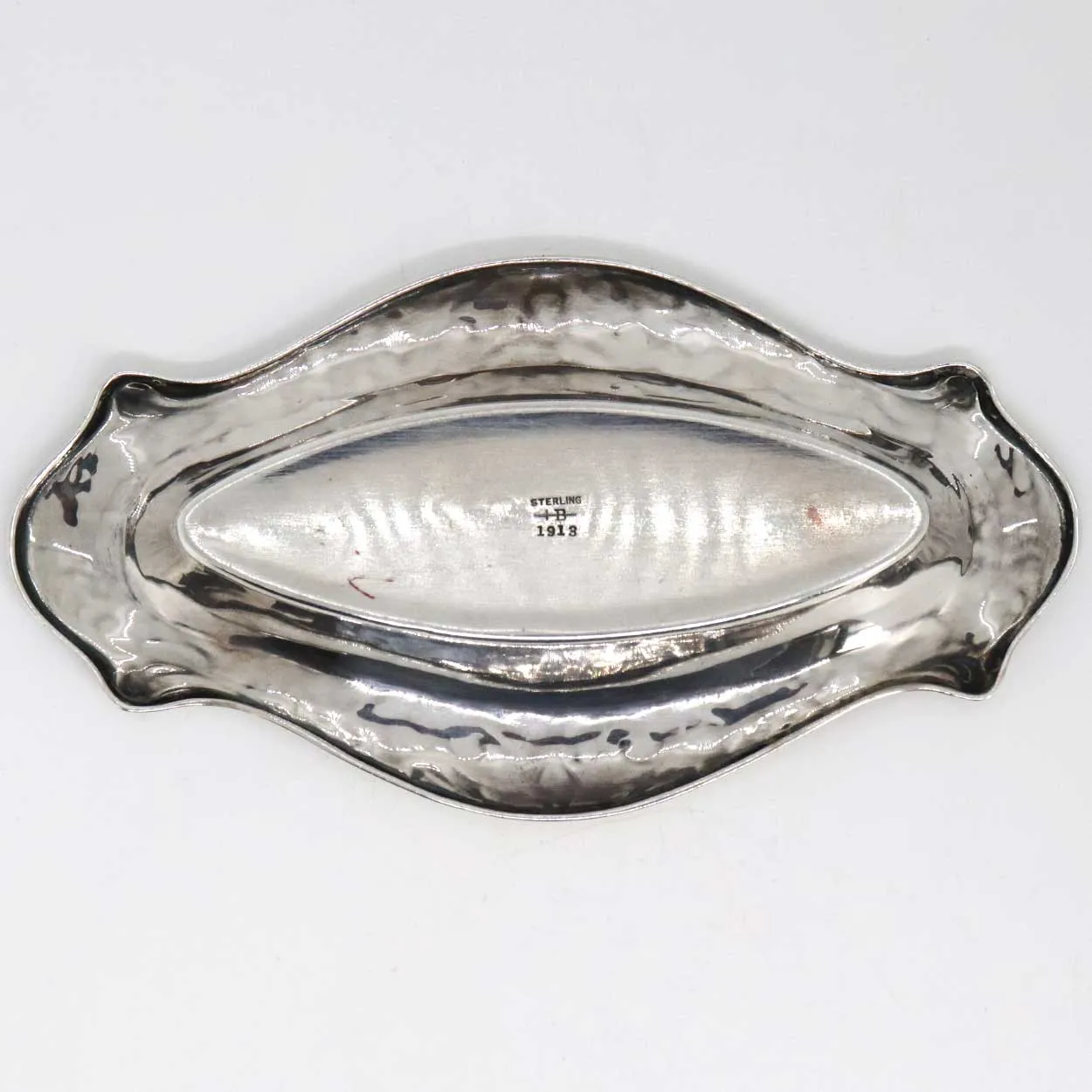 Small American R. Blackinton & Company Art Nouveau Engraved Sterling Silver Tray