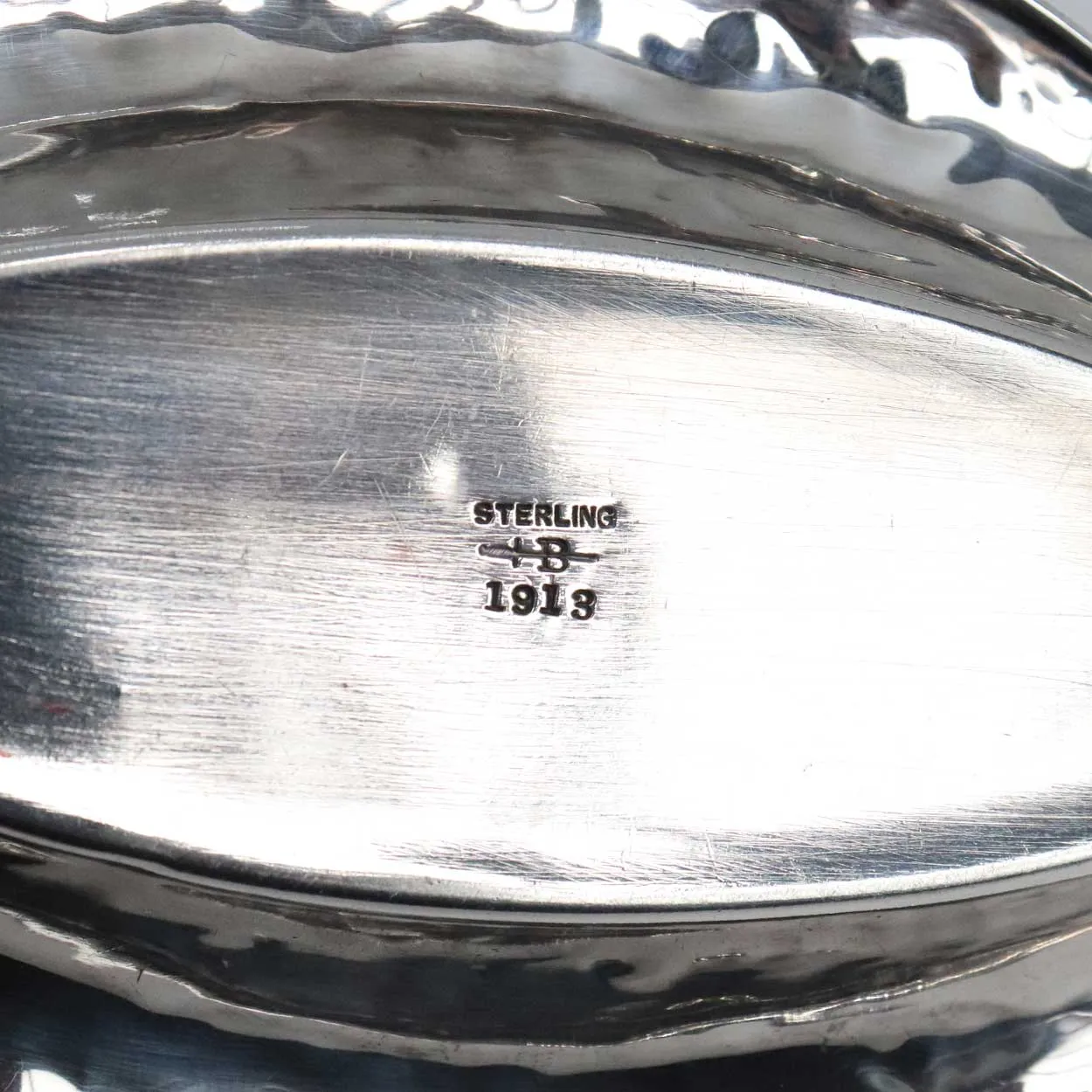 Small American R. Blackinton & Company Art Nouveau Engraved Sterling Silver Tray
