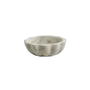 Small Marble Scalloped Bowl