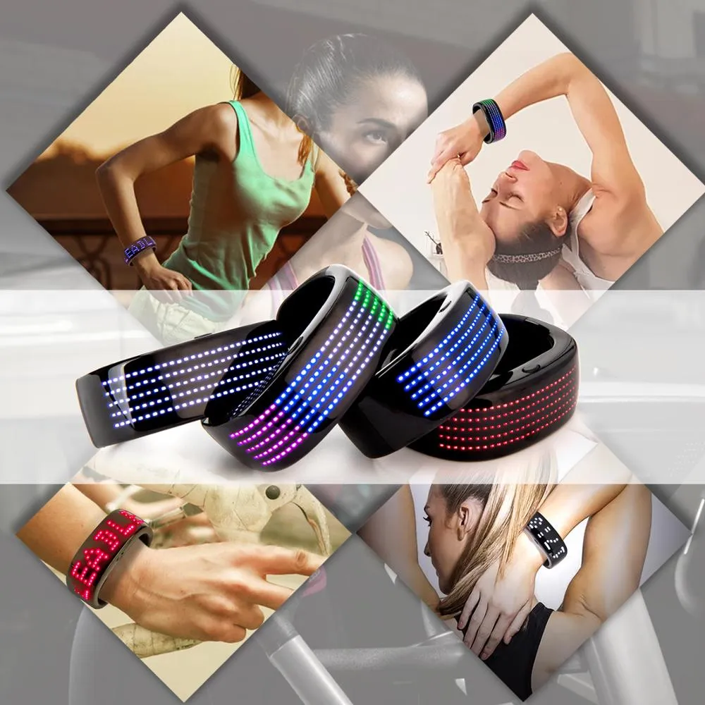 Smart RGB LED Wrist Cuff Bracelet