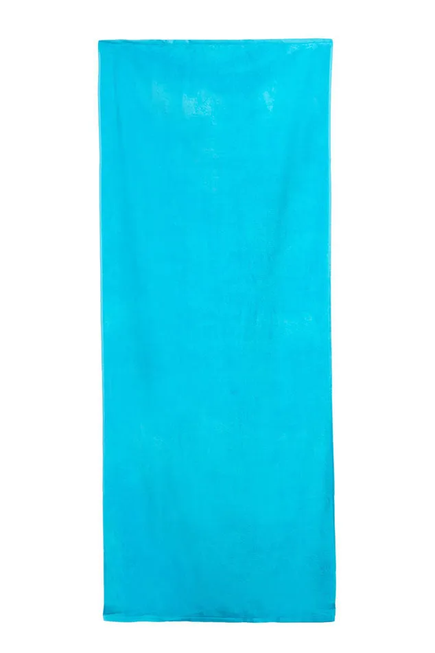 Solid Turquoise Terry Velour Bath Beach Towel