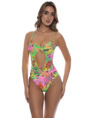 Spaguetti Strap Cut Out One Piece
