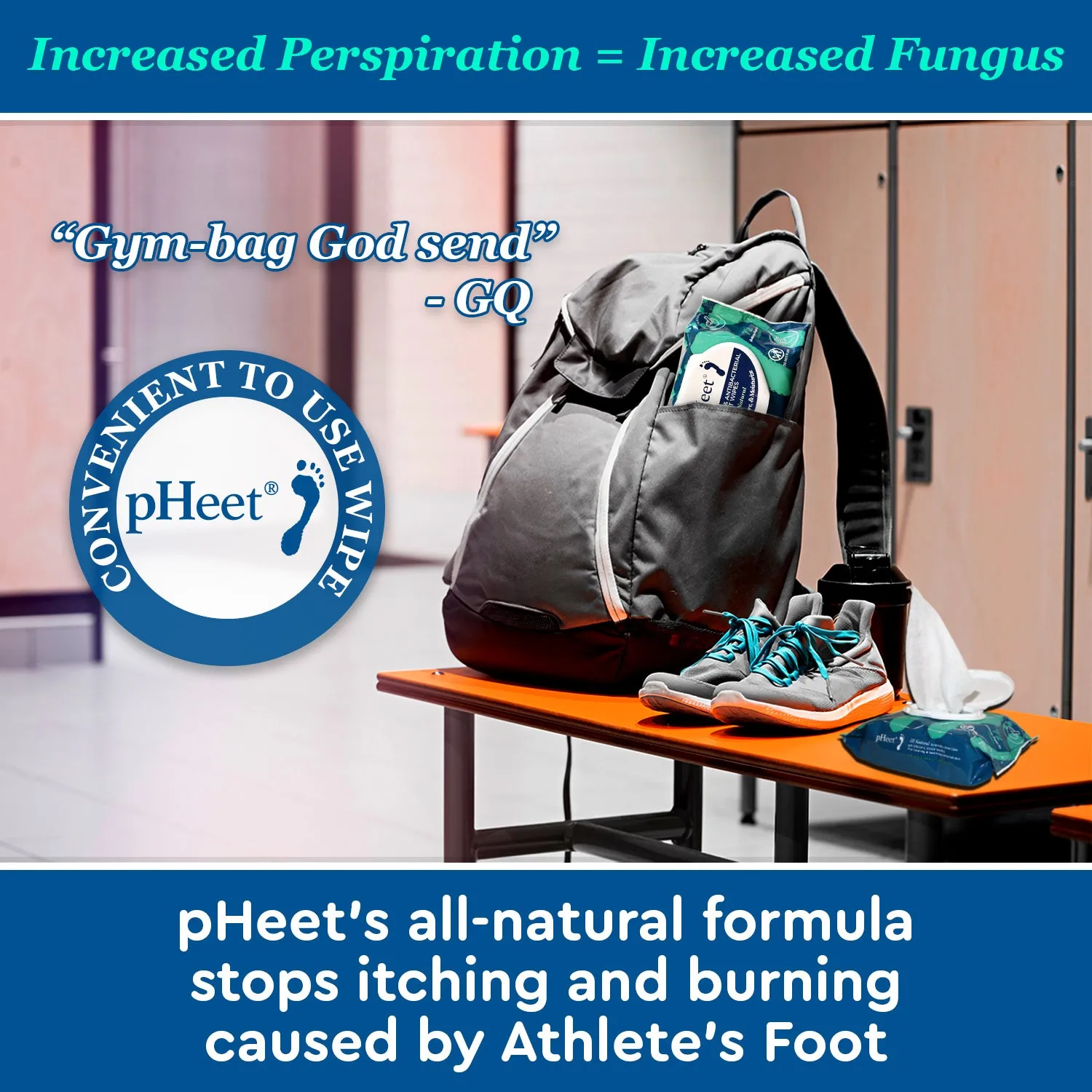 (SPECIAL OFFER) pHeet® Antifungal & Antibacterial Foot Wipes