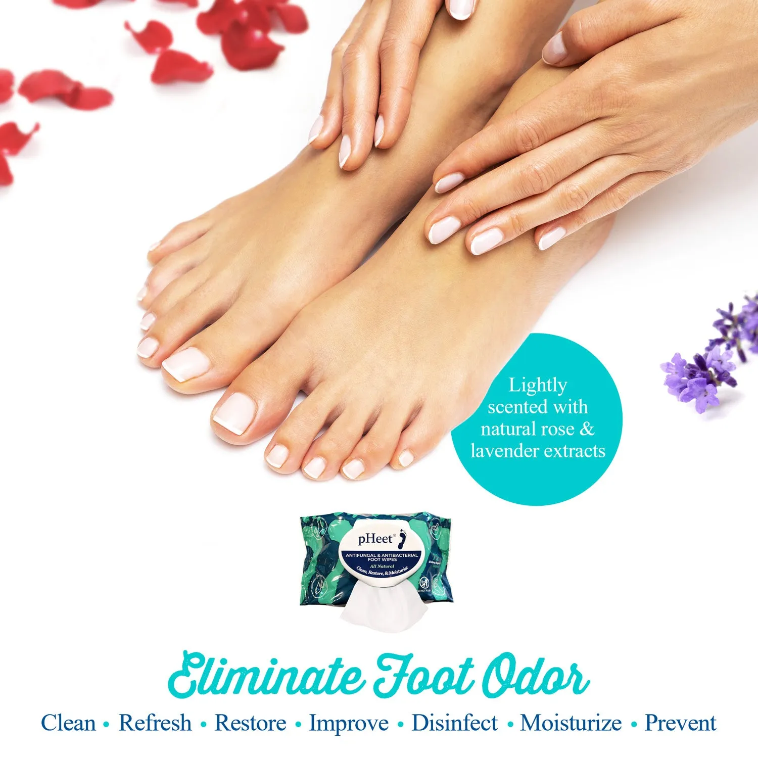 (SPECIAL OFFER) pHeet® Antifungal & Antibacterial Foot Wipes