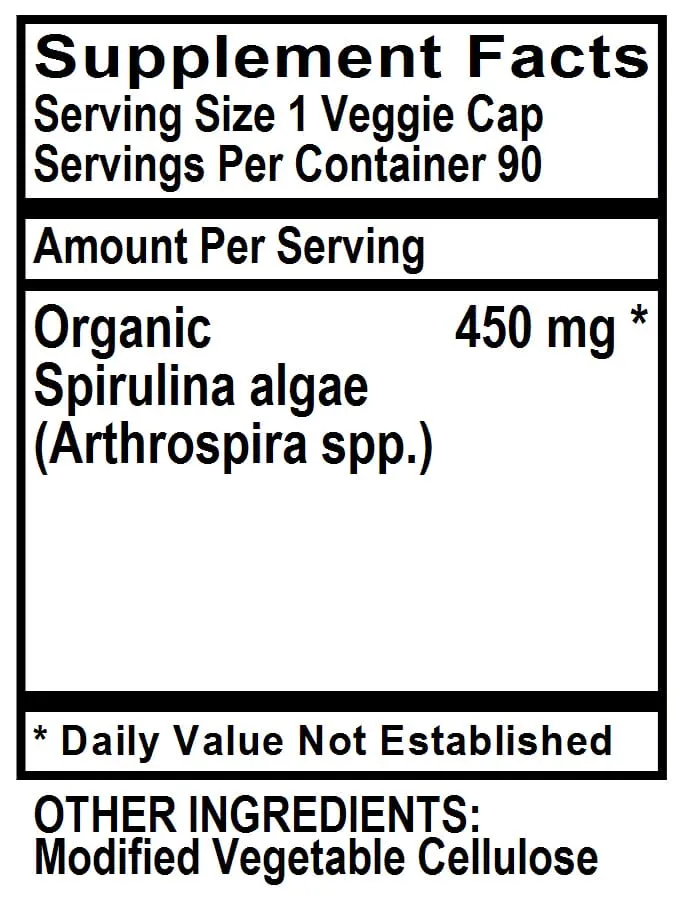 Spirulina, 90 vcap