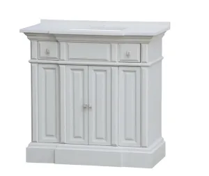 SS2236    36" WHITE DISTRESSED VANITY