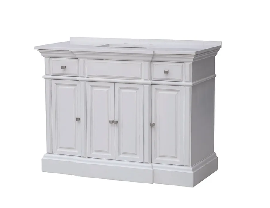 SS2248    48" WHITE DISTRESSED VANITY