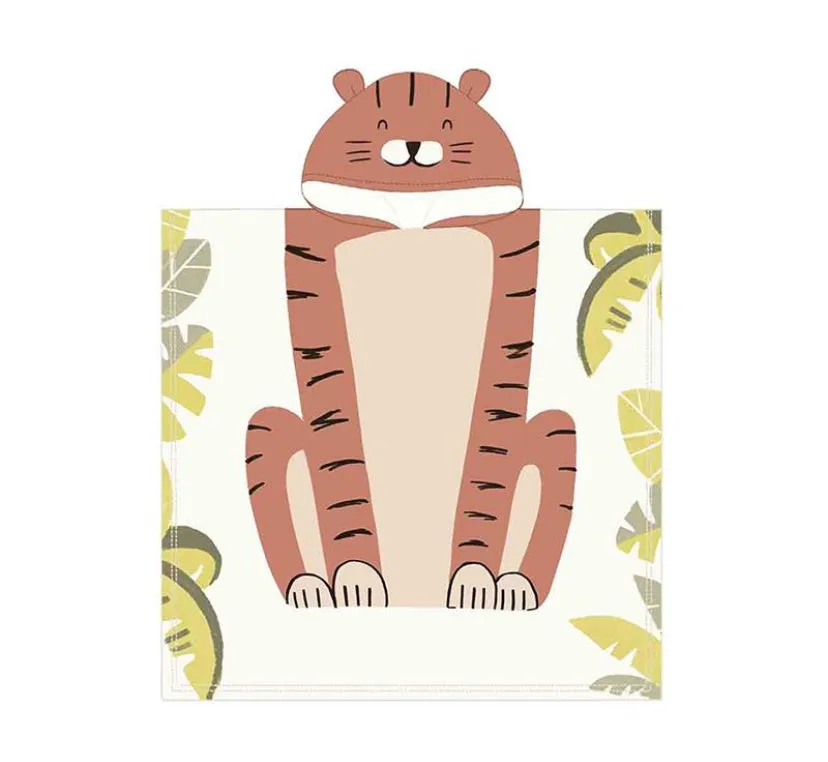 SS25 Mayoral -  Tiger Hooded Beach Towel