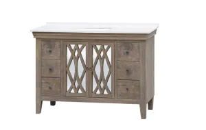 SS3748 - Clear Mango 48" w/ White Quartz Top