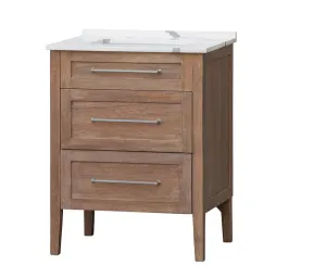 SS5128   28" MANGO /WHITE QUARTZ TOP