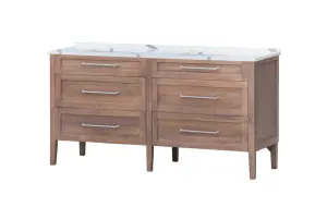 SS5168    68" MANGO /WHITE QUARTZ TOP