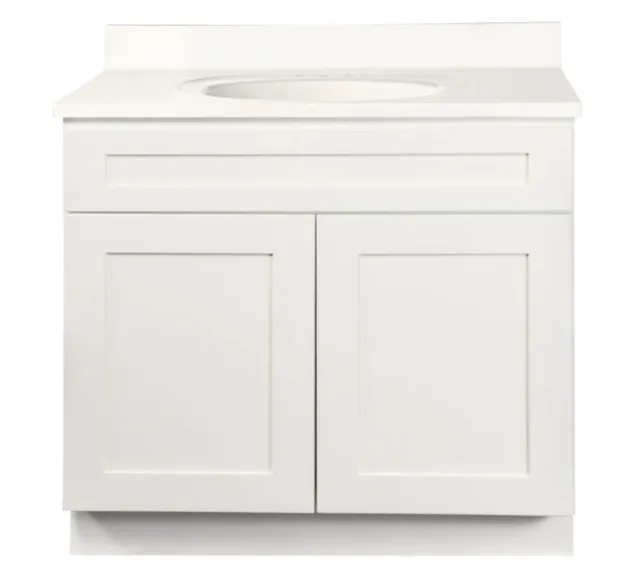 SSSW3621    36" Vanity Shaker White