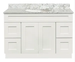 SSSWV4821D     48" SHAKER WHITE (BASE ONLY)