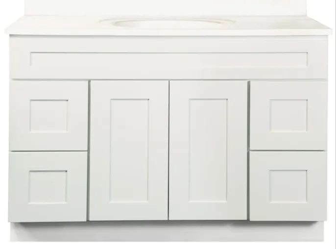 SSSWV6021D     60" Vanity With Drawers  Shaker White