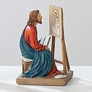 St Luke Figurine Statue (3 1/2") Patron Saint of Artists / Painters and Doctors