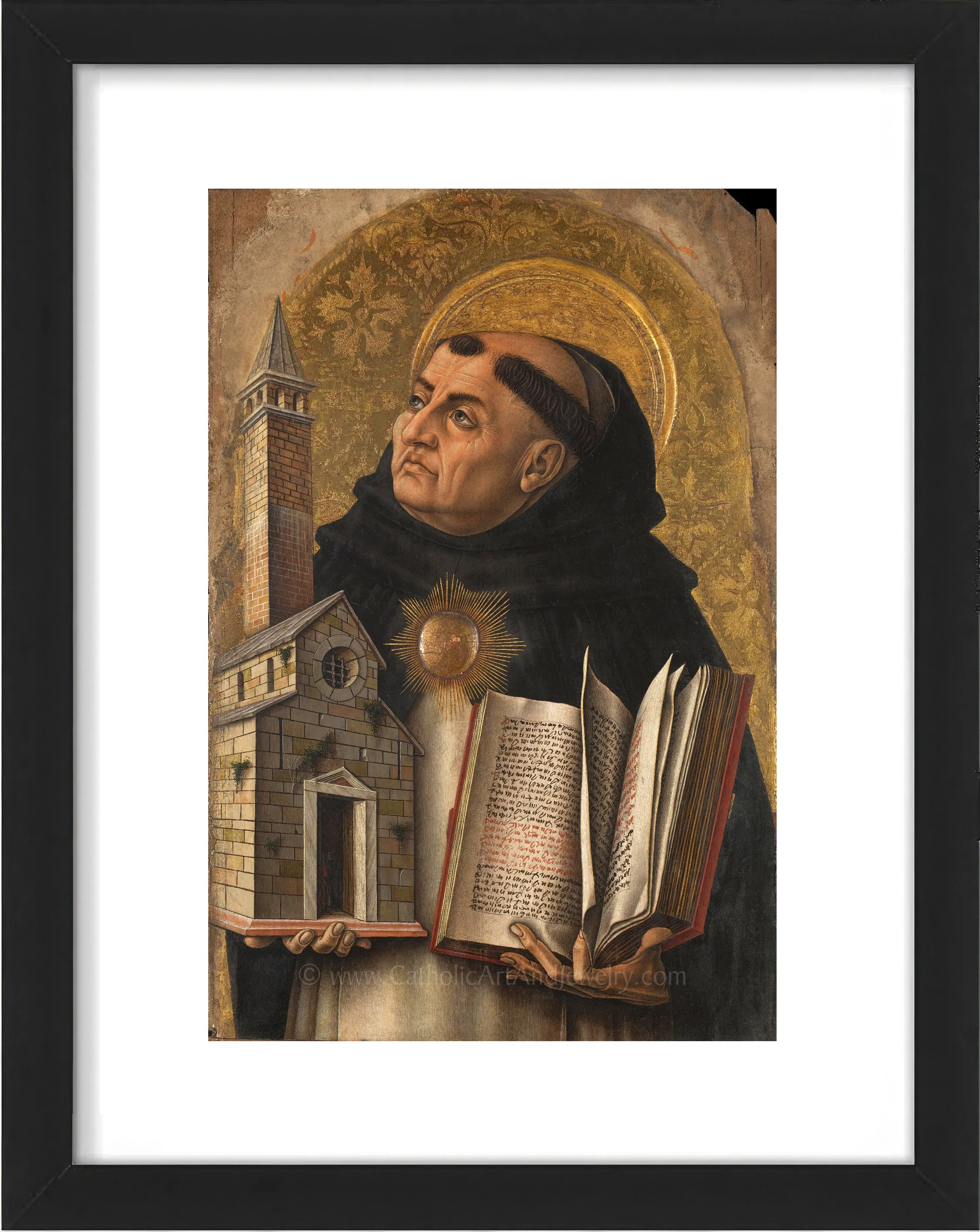 St. Thomas Aquinas by Carlo Crivelli – 3 sizes – Catholic Art Print – Archival Quality