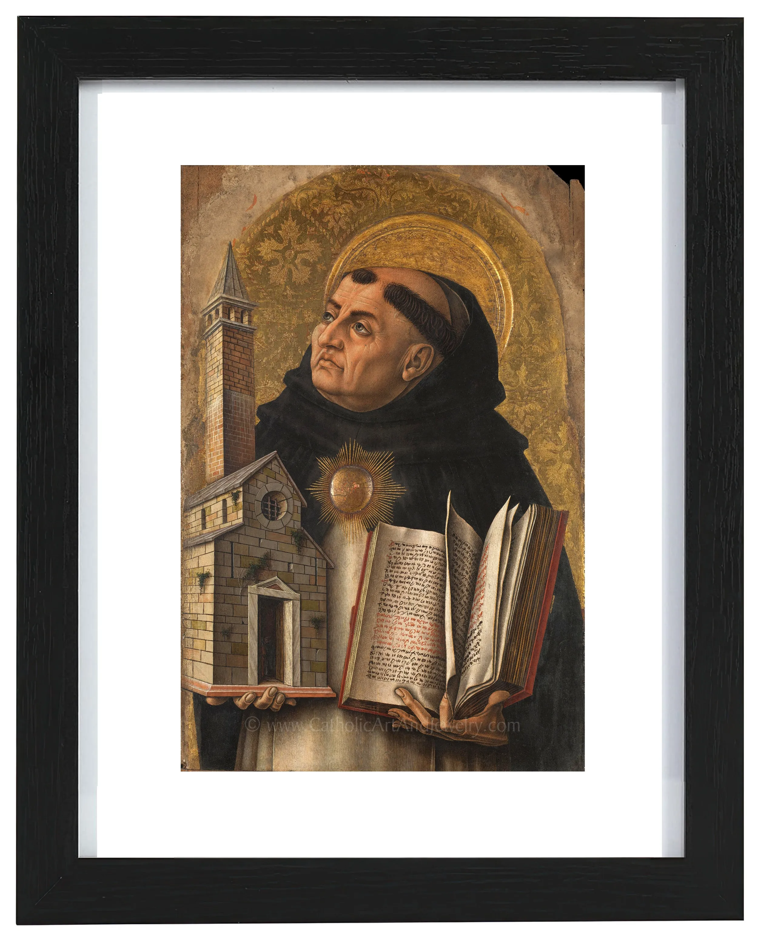 St. Thomas Aquinas by Carlo Crivelli – 3 sizes – Catholic Art Print – Archival Quality