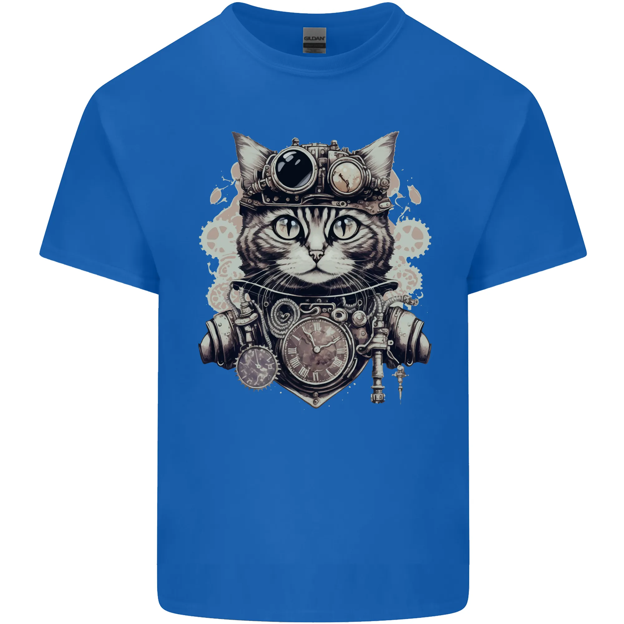 Steampunk Cat Kids T-Shirt Childrens